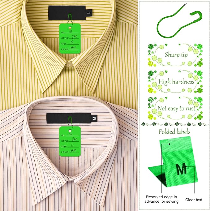 Chumia 3576 Pcs Stitch Tag Gun for Clothes, Quick Clothing Fixer, Tagging Gun with 3000 Barbs, 5 Needles and 100 Price Tags, Sewing Kit for Retail Stores, Garage Yard Sales(Light Green)