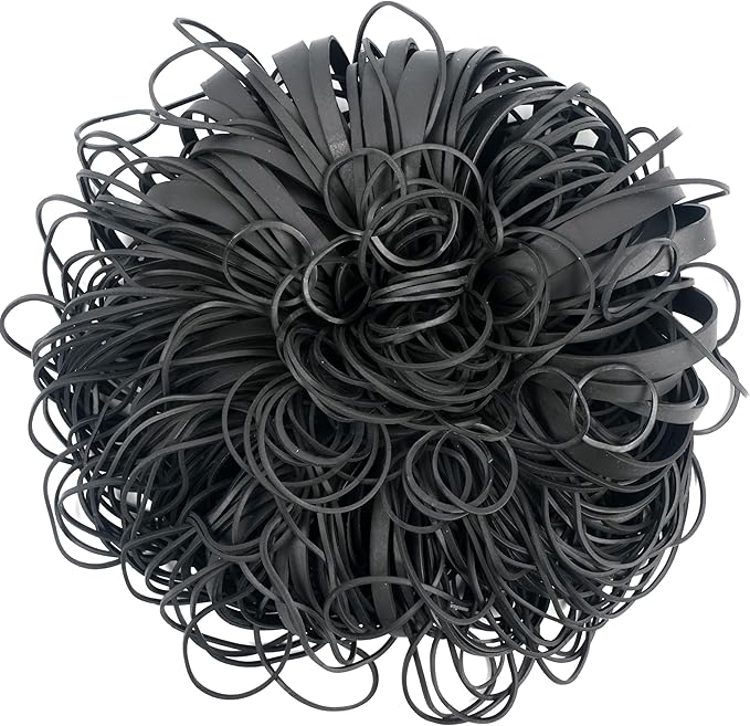 Rubber Bands Assorted Sizes Black Elastic Bands Tactical rubber bands for Office supplies 0.5lbs size10,size#16,size#33,size#64,size#84,size(4-4/5" x 1/16")