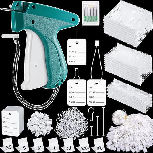 Chumia 3576 Pcs Stitch Tag Gun for Clothes, Quick Clothing Fixer, Tagging Gun with 3000 Barbs, 5 Needles and 100 Price Tags, Sewing Kit for Retail Stores, Garage Yard Sales(White)