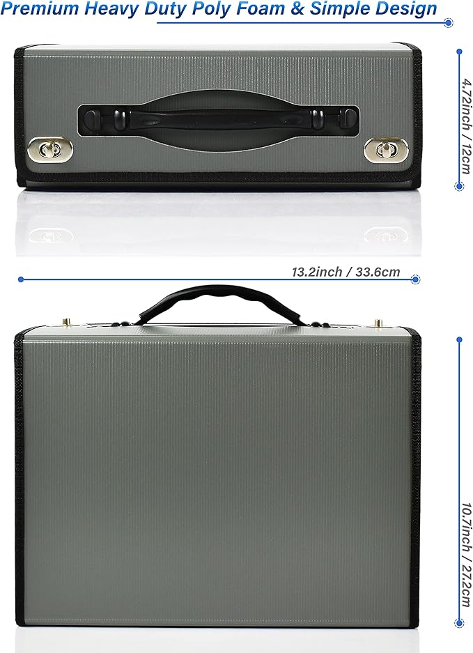 CNK Accordion File Folders with 24 Pockets Organizer for Document Paper Storage Folder Documents Expanding Binder Folio Pocket Receipt Filing Expandable Files Dividers Labels Letter Durable Handle