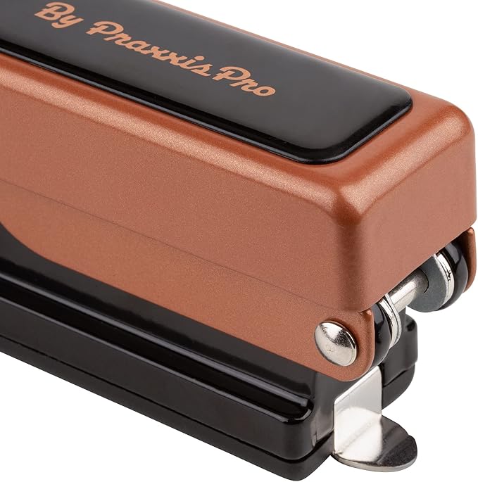 The Oregon Stapler, Built in USA, Built-in Staple Remover, Staples 2 to 25 Sheets, includes Box of 1,250 "Powerhouse" Standard 26/6 Staples, for Home, School or Office, Copper/Black