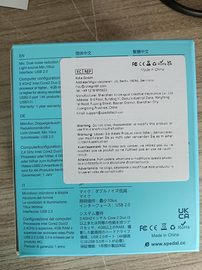Spedal Webcam 1080P 30fps， HD Computer Webcam with Microphone for Desktop,100 Degrees Wide Angle Web Camera for Zoom Xbox YouTube Skype FaceTime Hangouts