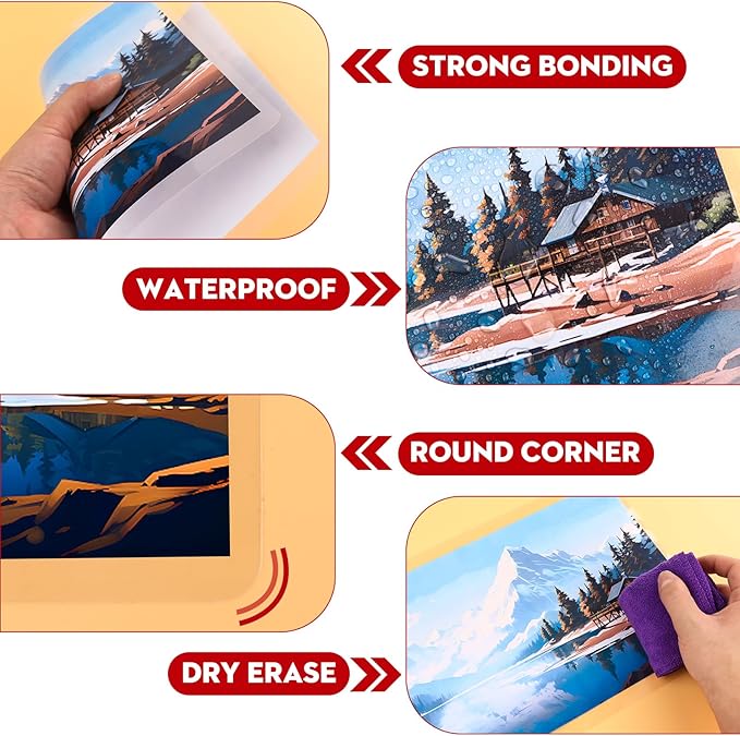 CAREGY 500 Pack Laminating Sheets,Holds 8.5 x 11 Inch Sheets,Thermal Laminating Pouches, 3 Mil, 9 x 11.5 Inches Lamination Sheet Paper for Laminator, Round Corner Letter Size