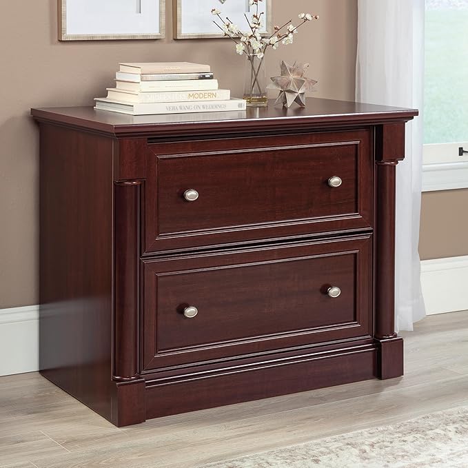 Sauder Palladia File Cabinet with 2 Drawers, Safety Mechanism, Lateral File Cabinet - Select Cherry Finish