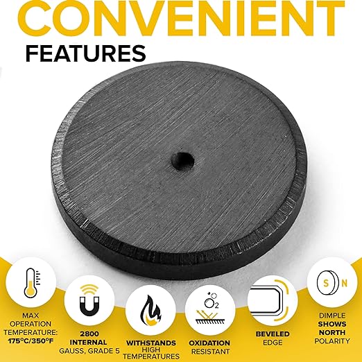 X-bet MAGNET 50 pcs, 1 Inch (25mm) - Round Disc Magnets for DIY, Craft Hobbies, Science & School Projects – Bulk lot of Tiny Ceramic Magnets