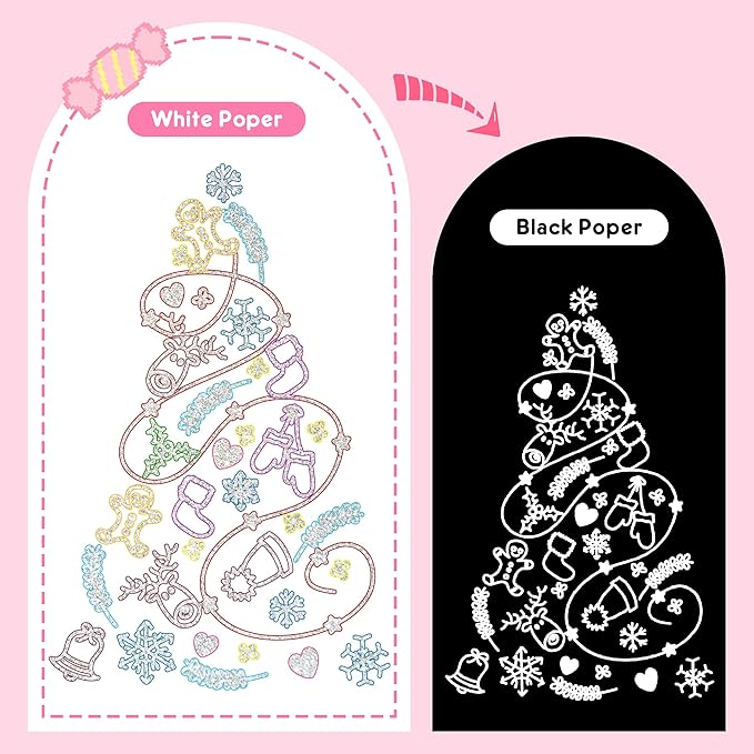 Outline Glitter Markers, 24 Colors Outline Shimmer Markers, Teen Girl Gifts Trendy Stuff, Glitter Pens Set, Art Crafts School Journaling Supplies for Kids Girls Ages 4-16 Year Old