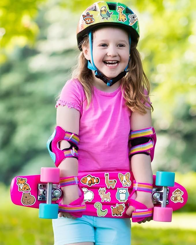 100 Pcs Animal Stickers for Kids, Cute Water Bottle Stickers for Kids Waterproof, Vinyl Laptop Kid Sticker Pack, Kid Classroom Prizes for Elementary Students