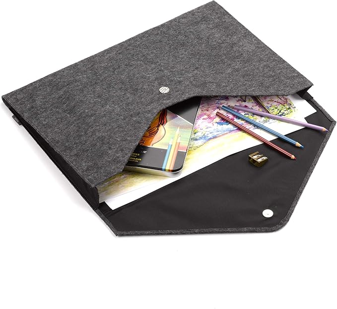 Smead Soft Touch Cloth Expanding File, 2" Expansion, Magnetic Closure, Tabloid Size, Gray (70924)