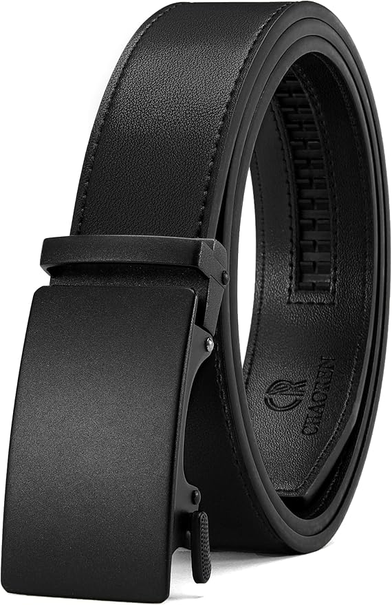 CHAOREN Mens Belt Leather Ratchet Belt - Customizable Fit, Effortless Style (35mm)