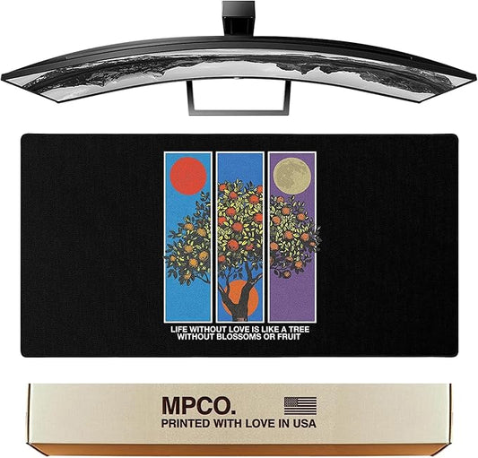 MPCO. OZGMX Large Gaming Desk Pad - 36" x 17" Duraglyde Fabric Original Desk Mats - Non-Slip, Washable, Smooth Glide for Precision Gaming & Work