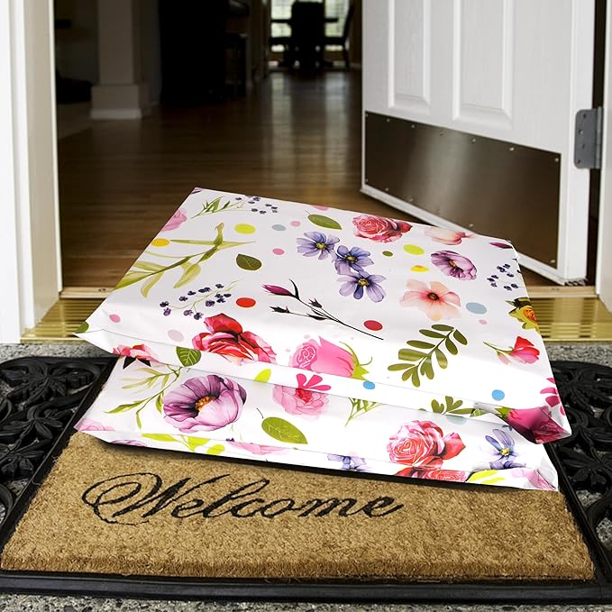 Poly Mailers 10x13 Inch 100 Pcs - Bud Printed Shipping Bags, 2.4mil Thickness, Waterproof and Tear Resistant Mailing Envelopes, Self-Sealing Packaging Bags for Small Business