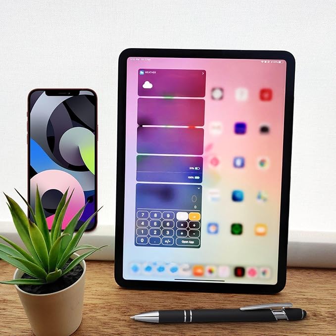 12 Pieces Ballpoint Pen with Stylus Tip, 1.0 mm Black Ink Metal Pen Stylus Pen for Touch Screens, 2 in 1 Stylus Ballpoint Pen (Black)