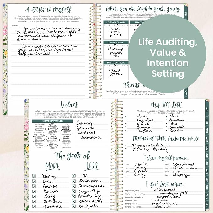 bloom daily planners 2026 Planner (January to December) - 8.5” x 11” Weekly & Monthly Dated Agenda Organizer Book with Stickers & Tabs - Flexible Soft Cover - Garden Party, Beige