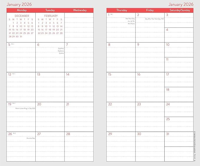 Graphique 2 Year Pocket Planner | 29 Month Organizer, Aug. 2025 – Dec. 2027| Monthly Calendar & Notes Spreads | Marked Holidays | Vintage Floral | 3.75” x 6"