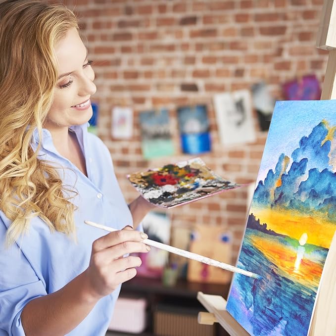 KEFF 32-Pack Bulk Canvas for Painting, 8 of 5x7, 8x10, 9x12, 11x14 Canvas Boards for Painting, Art Supplies for Adults & Kids - 100% Cotton Primed Painting Canvas for Acrylic, Oil, Watercolor, Tempera