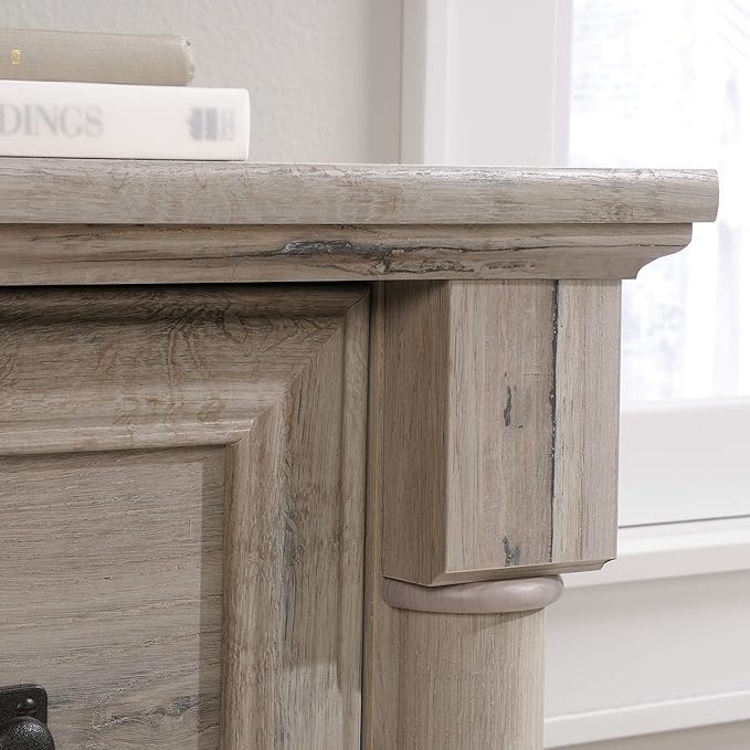 Sauder Palladia 2 Drawer File Cabinet, Lateral Filing Cabinets for Home Office, Hanging File Folders Organizer, Interlocking Drawers, in Split Oak Finish