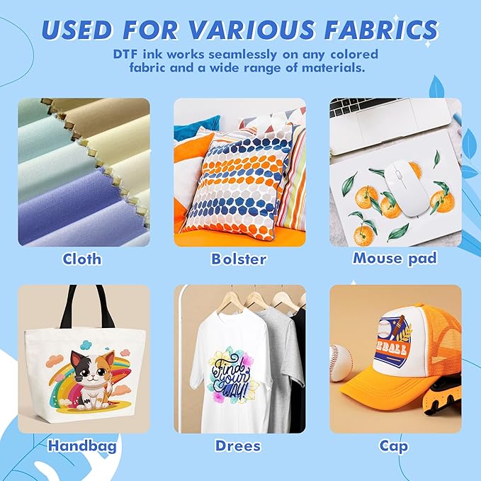 Premium DTF White Ink-DTF Transfer Ink for PET Film Refill Ink for ET-8550, XP-15000, XP600, I3200, L1800, Premium DTF White Ink Direct to Film Heat Transfer Printing(1000ml 33.8oz)