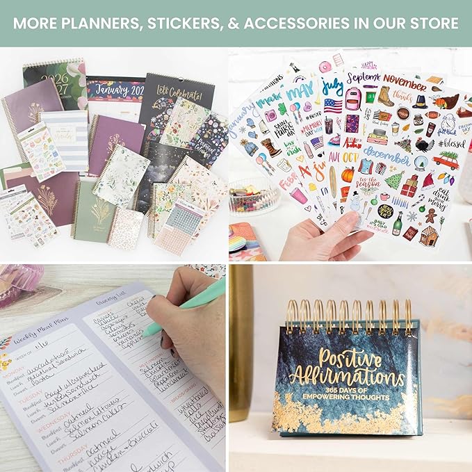 bloom daily planners Undated To-Do List Planner with Hourly Timed Schedule for Appointments - 185 Daily Pages (Half Year) - Hard Cover Page A Day Agenda (7” x 9”) - Purple Linen