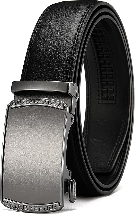 CHAOREN Mens Belt Leather Ratchet Belt - Customizable Fit, Effortless Style (35mm)
