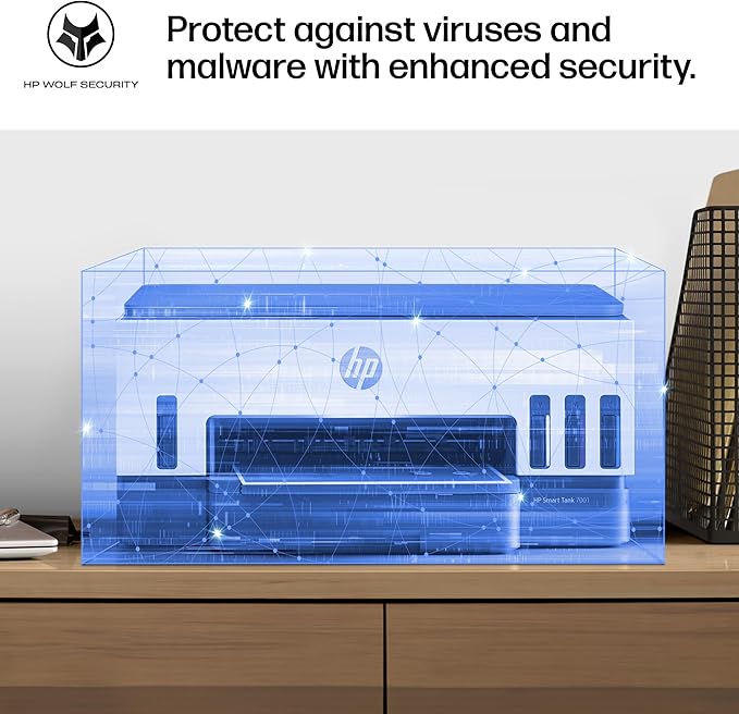 HP Smart Tank 7001 Wireless All-in-One Ink Tank Printer, Scanner, Copier with 2 years of ink included, Best-for-home office, Cartridge-free Refillable, AI-enabled (28B49A)