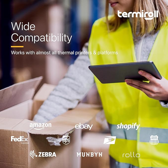 3x2 Thermal Label for Barcode, Price, Mailing & Name – 500 White Labels/Roll – Perforated – Compatible with Rollo, Zebra, iDPRT, Munbyn – Strong Adhesive, BPA-Free, Commercial Grade by Termiroll