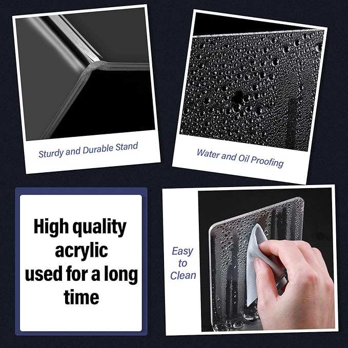 Yulejo 8 Pcs Clear Acrylic Bookends Heavy Duty Book End L Shaped Dividers Book Stopper for Shelves Office Library Home Movies Cds File