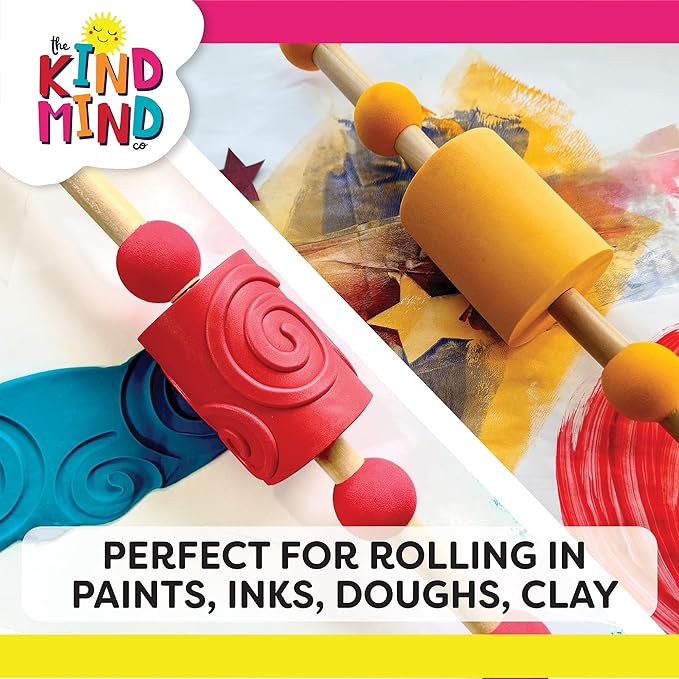 The Kind Mind Company™ Adaptive Art Class Bundle – Complete Set with Foam Grips, Brushes, Rollers, Smocks & Tool Holder – Inclusive Art Supplies for Kids & Adults with Mobility Challenges