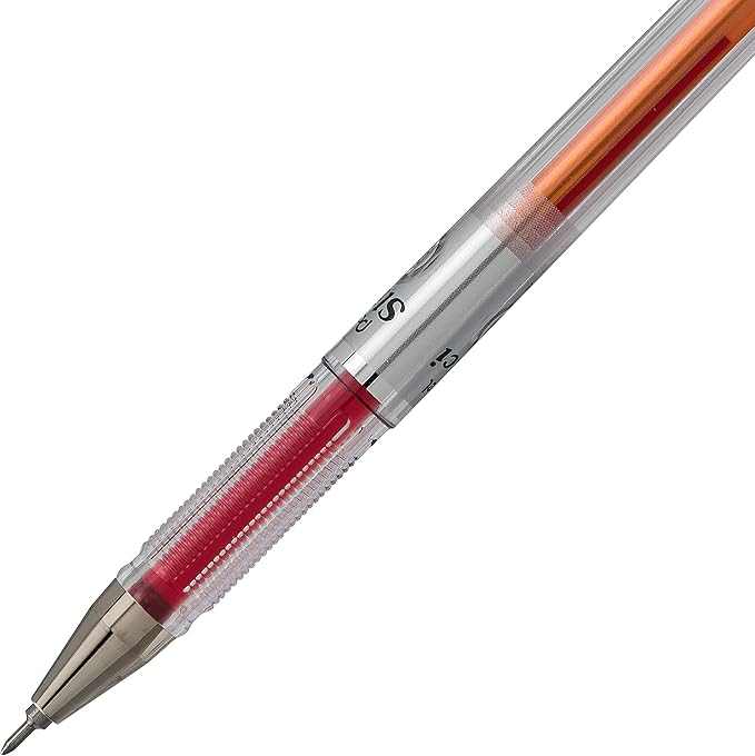 Pentel Arts Slicci 0.25 mm Extra Fine Gel Pen, Orange Ink, Box of 12 (BG202-F1)