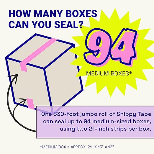 Fragile Packing Tape, Please Be Gentle, Cream Black Cute Designer Packaging and Shipping Tape for Small Business - Printed Tape for Moving, 1.88" x 110 Yards (330 feet)