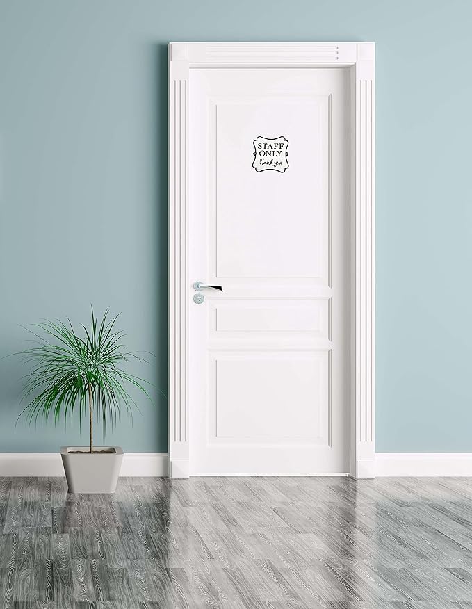 AuldHome Design Cast Iron Staff Only Sign, Business Door Sign for Employees Only Area