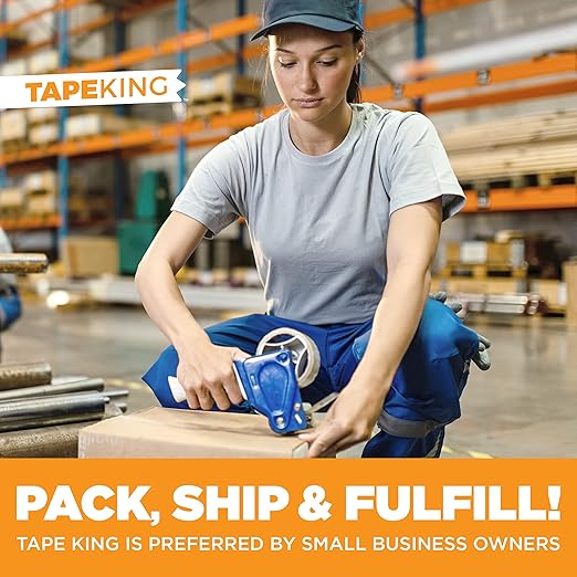 Tape King Clear Packing Tape - 60 Yards Per Roll (Pack of 6 Rolls) - Stronger & Thicker 2.7mil, Heavy Duty Adhesive Industrial Depot Tapes for Moving Packaging Shipping, Office & Storage