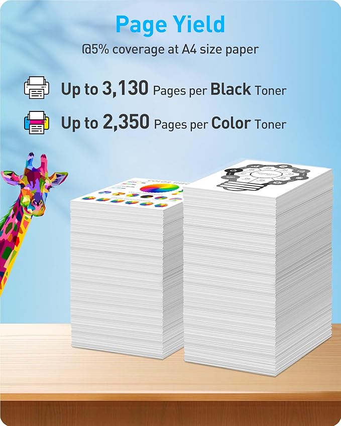 MasaiMara 067H 067 H High Capacity Compatible Toner Cartridges Replacement for Canon imageCLASS LBP633Cdw LBP632Cdw MF652Cdw MF653Cdw MF654Cdw MF656Cdw Printer(Black Cyan Magenta Yellow, 4-Pack)