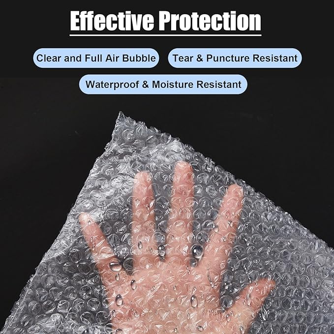 5 Pack 26 * 30 Inch Extra Large Bubble Pouches Clear Bubble Pouch Wrap Bags for Packing Shockproof Cushioning Wrap Bag for Shipping Moving Fragile Dishes China Plates Painting Fragile Items