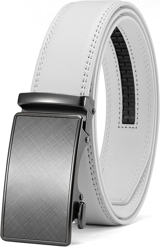 CHAOREN Mens Belt - Mens Ratchet Belt Leather 1 3/8" for Dress Pant - Micro Adjustable Belt Fit Everywhere
