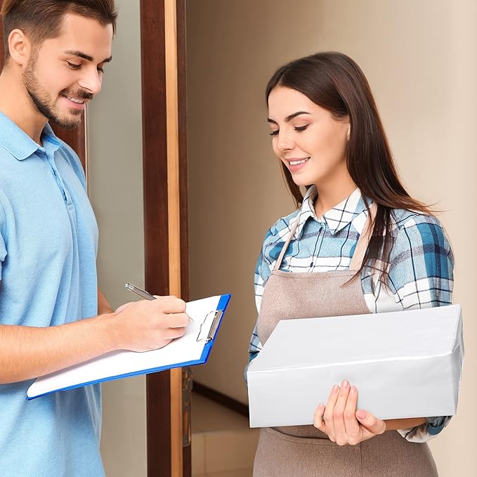 Fuxury 1000 Pack 10x13" Poly Mailers Bulk,Heavy Duty Shipping Bags for Clothes,Strong Adhesive Self Seal Poly Mailing Envelopes for Postage Return Books Business(White)