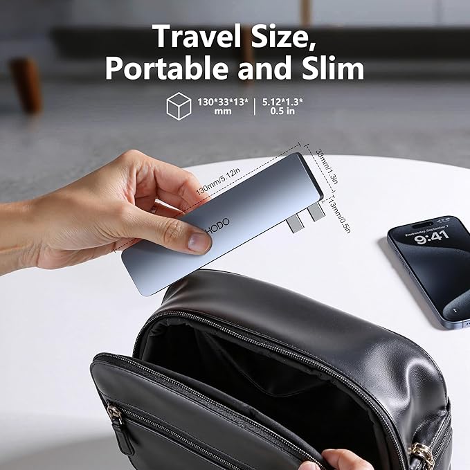 USB C Hub HDMI USB Adapter for MacBook Pro Air M3 M2 M1 2025-2018 13 14 16", MacBook Adapter Multiport 8 in 2 Mac USB C Hub with HDMI, Thunderbolt 3, 10G USB C&A Data Ports, SD TF Card Reader, Audio