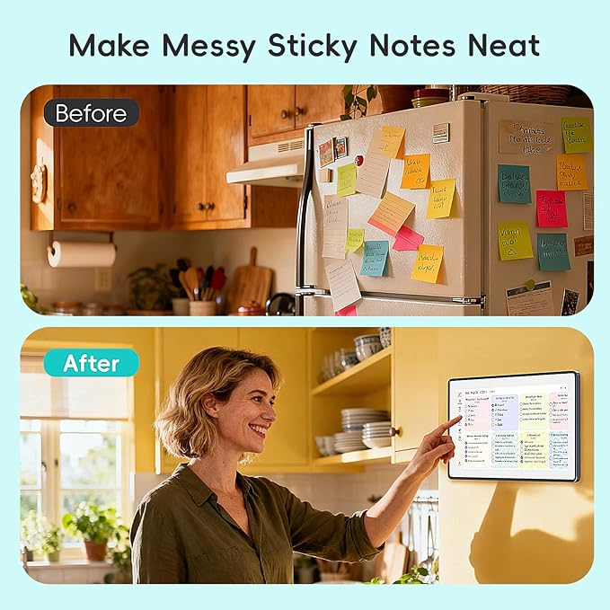 Westsee 15.6" Digital Wall Calendar Frame – Interactive Touchscreen Eletronic Calendars, Smart Family Planner for Schedule, Photo Display, Meals, Chore Chart & Tasks, Wall & Desk Mountable (Dark Gray)