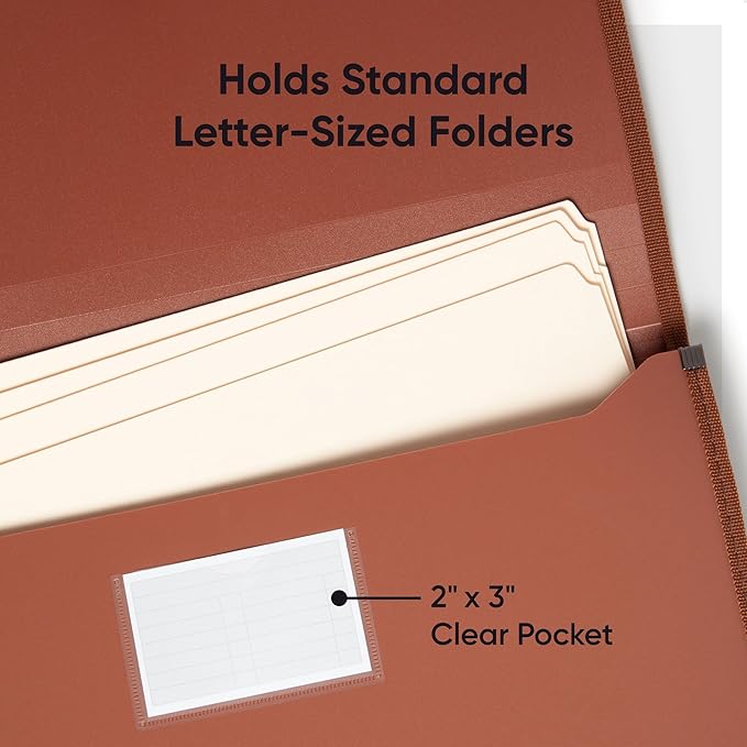 Smead Tuff Premium Poly Wallet, Accordion File Organizer for File Folders, Legal Size, 5-1/4 inch Expansion, Office Supplies, Document Organizer (73789)