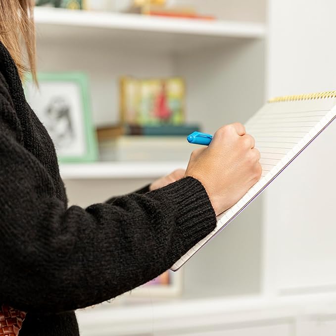 PAPERAGE Top Bound Spiral Notebook, 3 Pack, Lined Notepad, (Lavender/Blush/Light Grey), 70 Sheets (140 Pages) Per Notebook, Wide/Legal Ruled, 8.5 inches x 11 inches