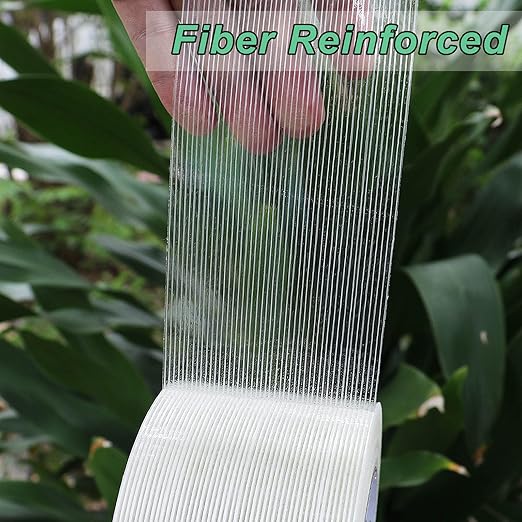 BOMEI PACK Strapping Tape 3 Inch, Heavy Duty Fiber Reinforced Packing Tape, 60yds 5.9Mil, Total 120yds