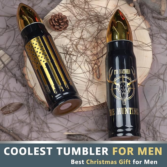 Hunting Gifts for Men - I'D Rather Be Hunting 17 oz Tumbler - Unique Deer Hunter Gifts for Men Who Have Everything - Birthday Gift for Mens Dad Him - Mens Stocking Stuffers Gift for Hunt Lovers