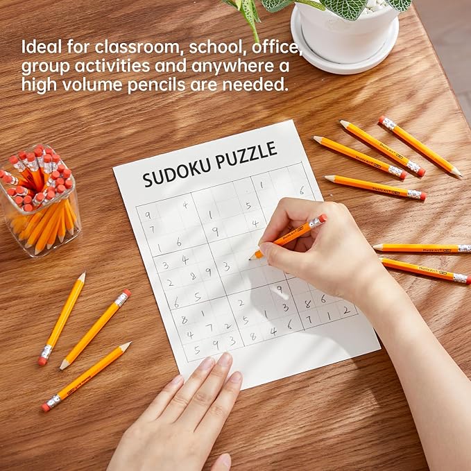 Shuttle Art 400 Pack Golf Pencils With Erasers, #2 HB Pencils Bulk, 3.5” Mini Pencil, Pre-Sharpened Small Pencil for Kids Teachers Classroom Games, Back to School Supplies