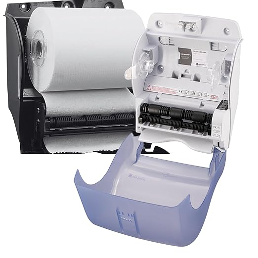 San Jamar Classic Paper Towel Dispenser Smart Essense Electronic Roll Towel Dispenser for Bathroom, Kitchens, and Restaurants, Plastic, 9.75 x 14.50 x 12.50 Inches, Blue