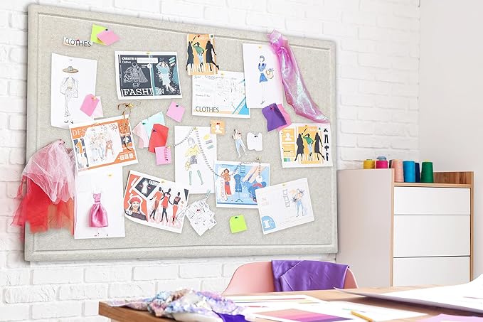 Large Bulletin Board - Foldable 96x48 Inches Cork Board Alternative with 20 Push Pins and 237 Pcs Glitter Letters, 8' x 4' Self-Adhesive Felt Bulletin Board for Wall, Home Office Decor