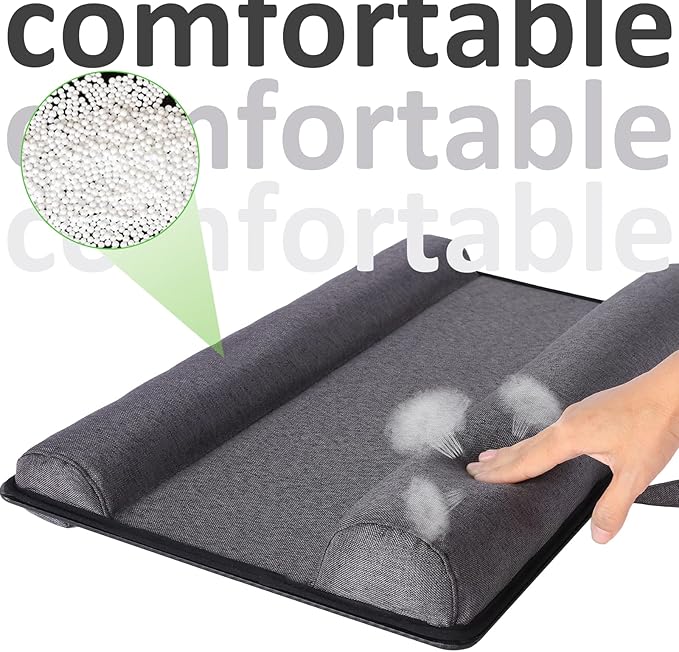 Extra Large Lap Laptop Desk- Home Office Portable LapDesk with Mouse Pad & Wrist Rest for Notebook/MacBook/Tablet, Sofa Bed Working, Writing, Drawing (White Marble, Fit Up to 17-inch Laptops)