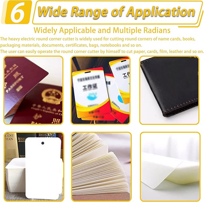 Electric Round Corner Cutter Machine with 5 Blades (8/10/12/16/21mm Radius) Foot Pedal Operation Safety Guard Heavy Duty Paper Corner Rounder for Paper Cardstock Leather Plastic