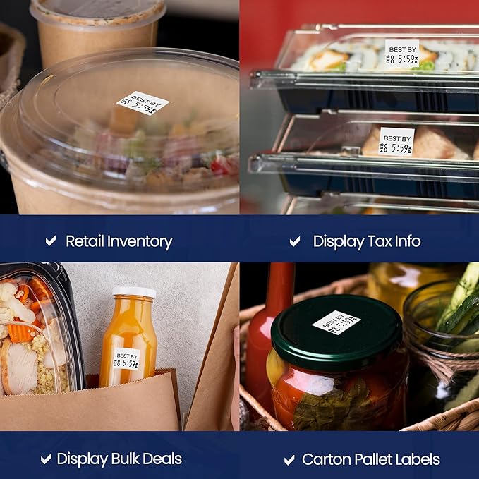 Perco Best by Labels for Monarch 1136 Price Gun - 8 Rolls, 14,000 Marking Labels