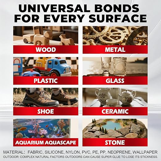 Super Glue Gel 3 Gram (Pack of 12), Clear Instant CA Glue Multipack for Plastic Ceramic Glass, Strong All Purpose Single Use Cyanoacrylate Adhesive for Metal Wood Shoe Aquarium Rubber Leather Craft