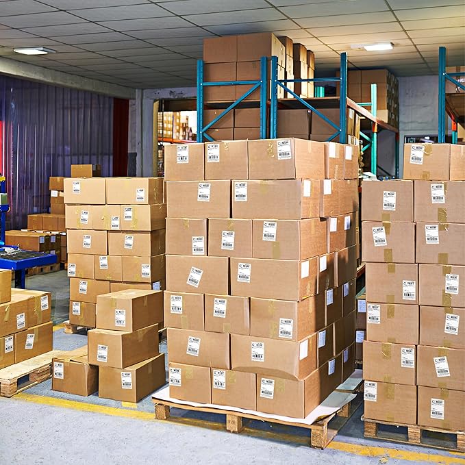 L LIKED 7,500 PCS 4"x 6" Direct Thermal Labels White Perforated Shipping Label, Compatible with Zebra, Rollo, Jadens, Nelko, 250 Labels per Roll, 30 Rolls