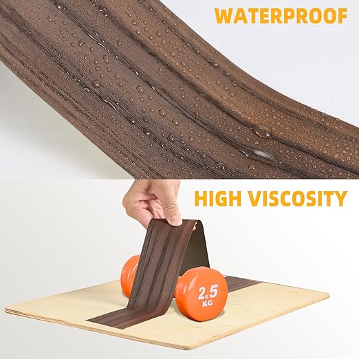 GSCIT Club Red Walnut Wallpaper, 15.7 inch X 25ft Self Adhesive Wood Grain Repair Tape Patch for Tables, Chairs, Baseboards, Doors, Windows, Floors, Handicraft DIY.